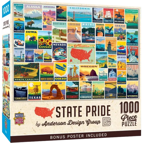 Vintage Posters - State Pride 1000 Piece Puzzle