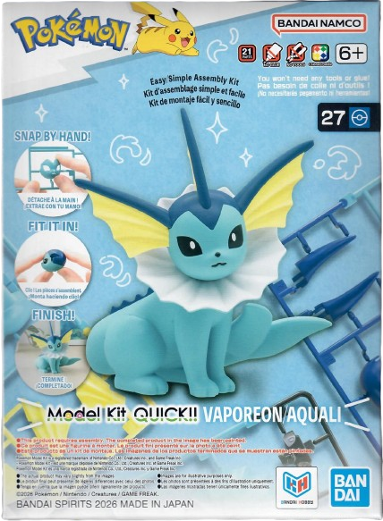 Pokémon: Model Kit Quick: 27 Vaporeon