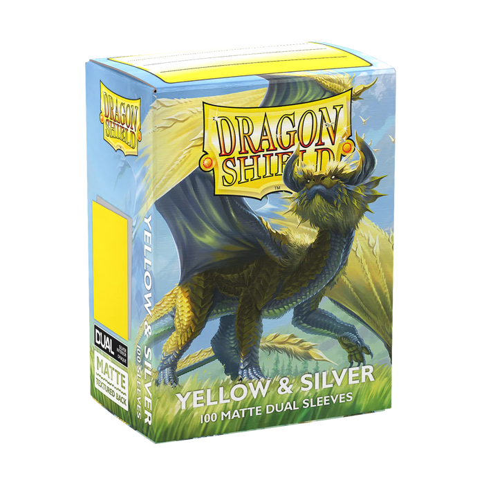 Dragon Shield Card Sleeves - Matte Dual: Yellow and Silver