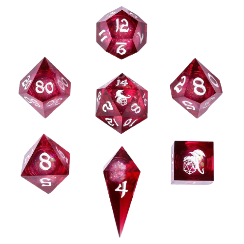 Sharp Edge Liquid Core RPG Dice Set -Shadowfae Euphoria