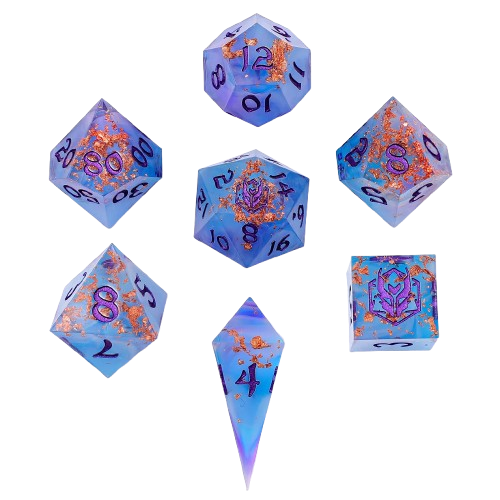 Captured Magic Sharp Edge Resin Dice Set-Enchanted Evening
