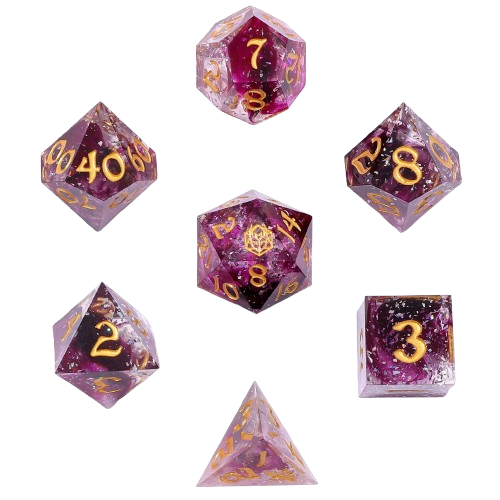 Captured Magic Sharp Edge Resin Dice Set - Sorcerer`s Mist