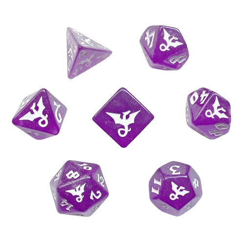 7-Set Glitter: Dragon: Violet