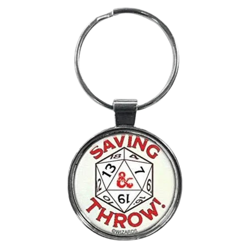 Dungeons and Dragons Saving Throw Keychain