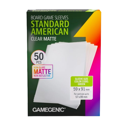 Gamegenic: Board Game Sleeves Standard American Clear Matte