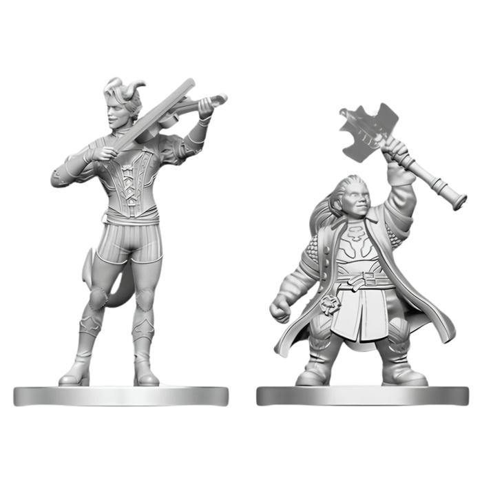Dungeons and Dragons Nolzur`s Marvelous Unpainted Miniatures: W29 Tiefling Bard and Dwarf Cleric