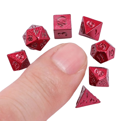 Unseeli Tiny Dice Set in Potion Bottle - Red