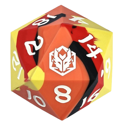 55MM Chonk Rubber Silicon D20-The Fire Ball