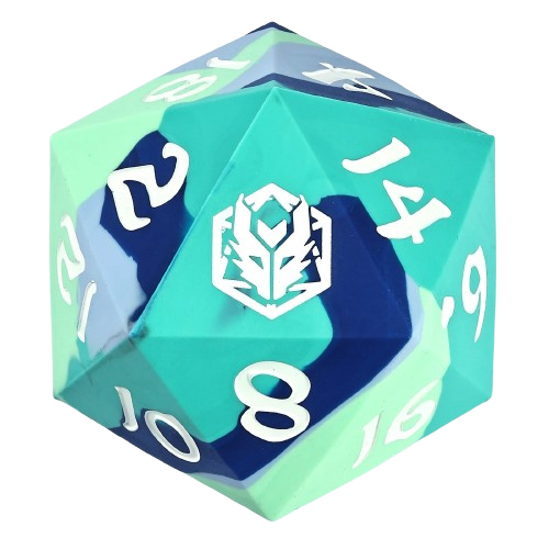 55MM Chonk Rubber Silicon D20-The Ice Ball