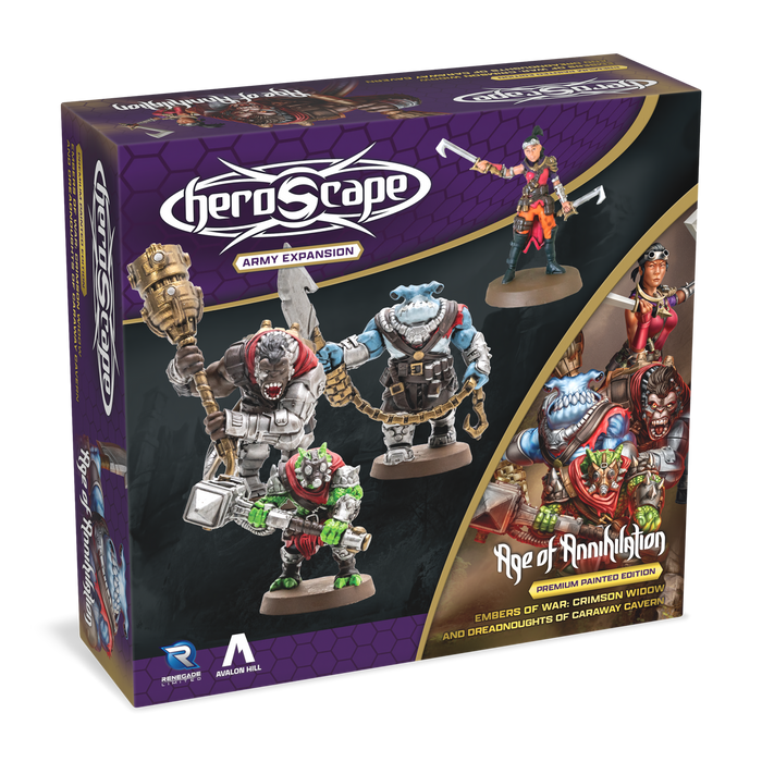 Heroscape: Crimson Widow and Dreadnoughts of Caraway Cavern (Prepainted)