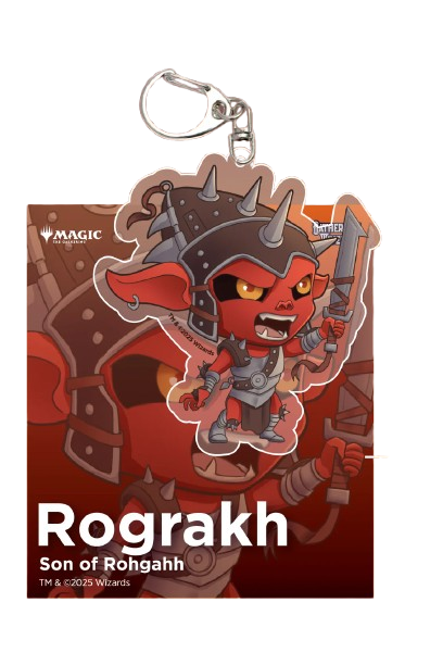 MTG Acrylic Partner Commander Keychain - Rograkh Son of Rohgahh Gamezenter MTG Acrylic Partner Commander Keychain - Rograkh Son of Rohgahh Gamezenter