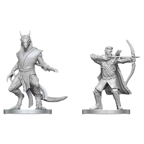 Dungeons and Dragons Nolzur`s Marvelous Unpainted Miniatures: W29 Elf Ranger and Dragonborn Monk