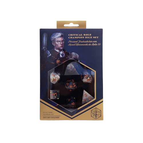 Critical Role Champion Dice Set: Percival Fredrickstein Von Musel Klossowski De Rolo III