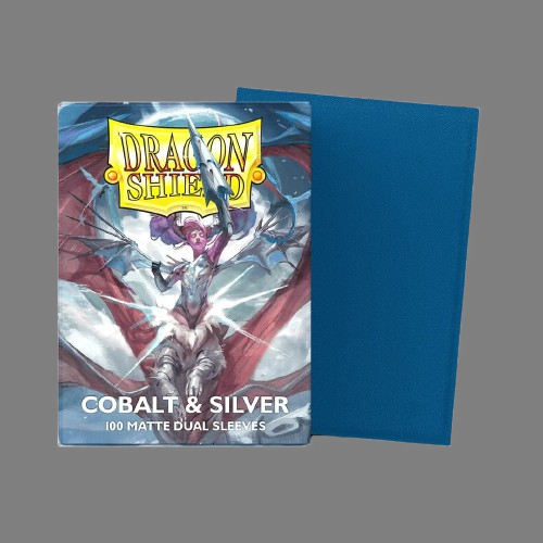 Dragon Shield Card Sleeves - Matte Dual: Cobalt and Silver