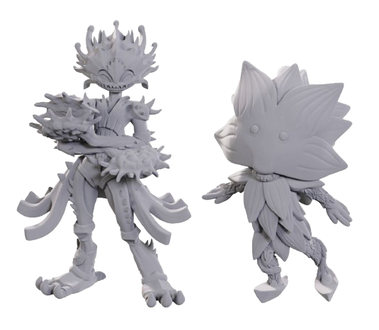 Pathfinder Deep Cuts Unpainted Miniatures: W25 - Lotus Leshy and Flytrap Leshy