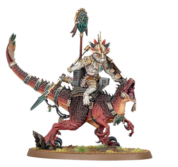 Seraphon - Saurus Scar-Veteran on Aggradon
