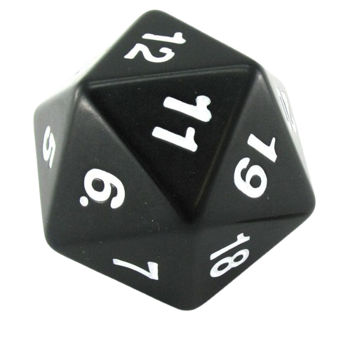 Countdown 55mm D20 - Black