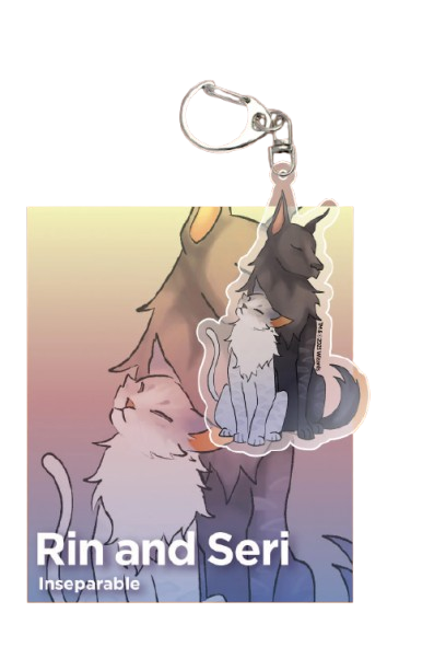 MTG Acrylic Commanders Keychain - Rin and Seri Inseparable