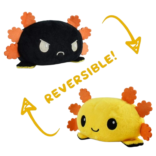 Reversible Axolotl Plush: Yellow and Black