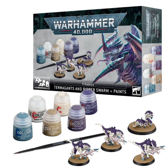 Tyranids: Termagants and Ripper Swarm + Paints Set