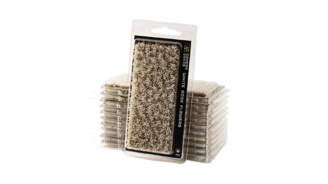 Gamers Grass: Special Tufts - White Rose Flowers
