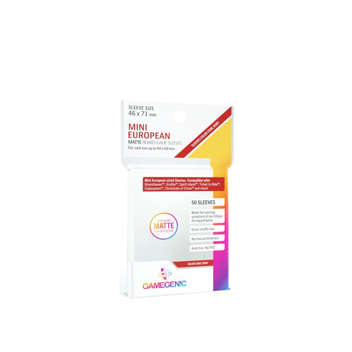 Gamegenic Card Sleeves - Mini European Matte Board Game Sleeves